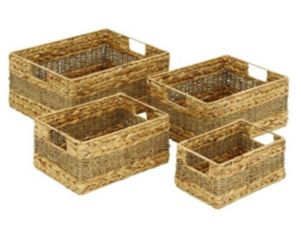 Uma Brown Seagrass Basket (Set Of 4)