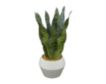 Uma 15" Faux Snake Plant with White Pot small image number 2
