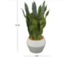 Uma 15" Faux Snake Plant with White Pot small image number 5
