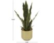 Uma 20" Faux Snake Plant with Gold Pot small image number 5