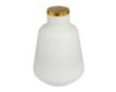 Uma 15" White Glass Vase with Gold Rim small image number 2