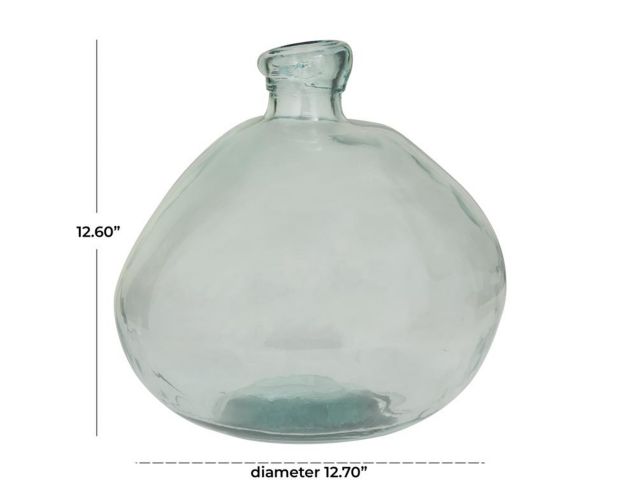 Uma 13" Blue Recycled Glass Spanish Vase large image number 5