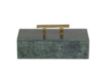 Uma Inc Green Marble Box with Gold Handles (Set of 3) small image number 3