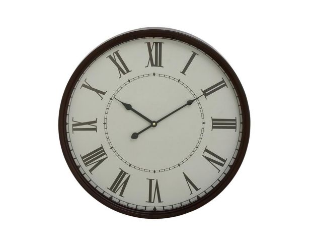 Uma Enterprises, Inc 20" White Metal Wall Clock large image number 1