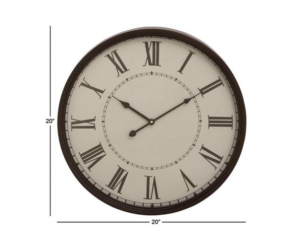 Uma Enterprises, Inc 20-Inch White Metal Wall Clock large image number 5