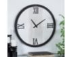 Uma Enterprises, Inc 24" White Wood Geometric Art Wall Clock small image number 4