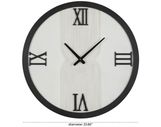 Uma Enterprises, Inc 24-Inch White Wood Geo Art Wall Clock large image number 5