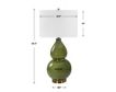 The Uttermost Company Green Gourd Table Lamp small image number 9