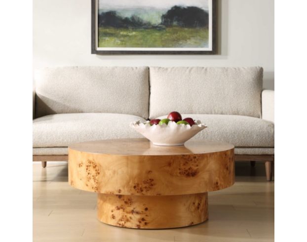 The Uttermost Company Knots Burl Wood Round Coffee Table | Homemakers