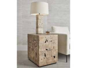 The Uttermost Company TEAK TAC TOE END TABLE