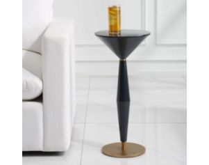 The Uttermost Company Luster Navy Blue Accent Table