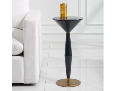 The Uttermost Company Luster Navy Blue Accent Table