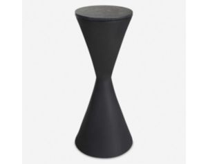 The Uttermost Company Times Up Matte Black Hourglass Accent Table