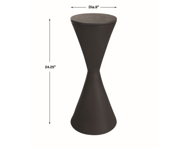 The Uttermost Company Times Up Matte Black Hourglass Accent Table large image number 5