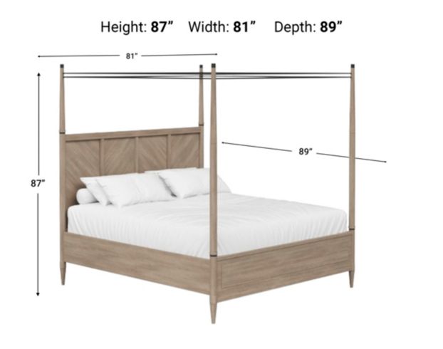 England Citrus Heights Sand King Canopy Bed large image number 7