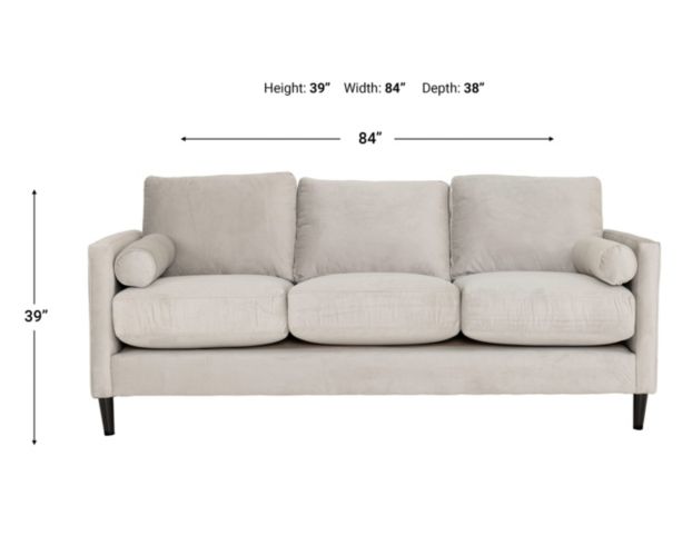 Washington Furniture Bea Gray Sofa large image number 8