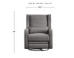 Westwood / Thompson International Elsa Gray Manual Nursery Glider Recliner small image number 6