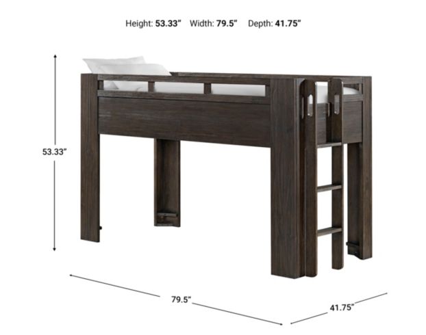 Westwood / Thompson International Bello Cocoa Low Twin Loft Bed large image number 4