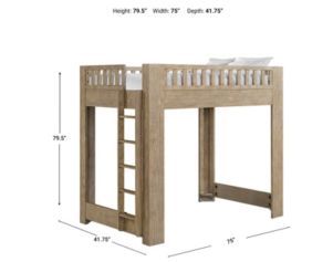 Westwood/Thomas Int'l Bello Sandstone Full loft bed