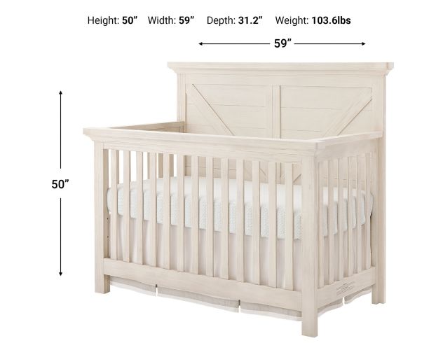 Westwood/Thomas Int'l Westfield White 4-in-1 Convertible Crib large image number 6