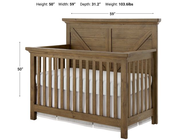 Westwood/Thomas Int'l Westfield Brown 4-in-1 Convertible Crib large image number 5