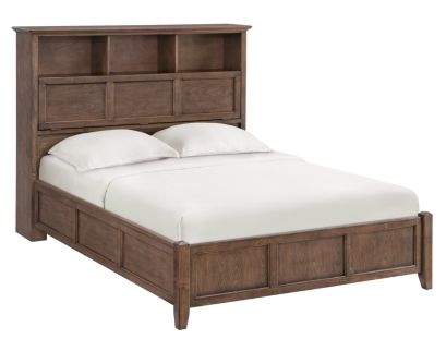 Whittier Wood McKenzie Classic Java Queen Bookcase Bed