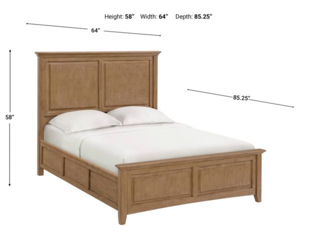 Whittier Wood McKenzie Premier Pecan Queen Bed large image number 3