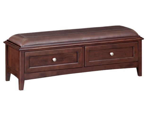 Whittier Wood McKenzie 2-Drawer Storage Bench large image number 1