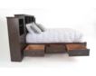 Whittier Wood McKenzie Classic Java Queen Bookcase Bed with Storage Piers small image number 6