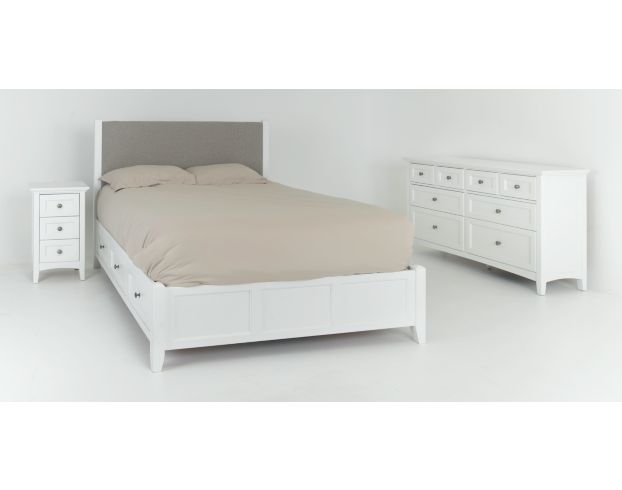 Whittier Wood McKenzie White 3-Piece Queen Storage Bedroom Set large image number 1