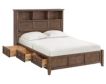 Whittier Wood McKenzie Java Queen Bookcase Storage Bed small image number 2