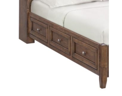 Whittier Wood McKenzie Java King Bookcase Storage Bed