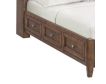 Whittier Wood McKenzie Java King Bookcase Storage Bed small image number 2