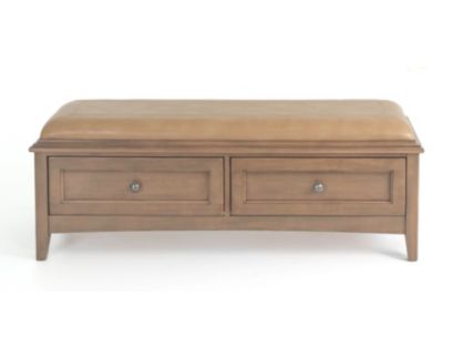 Whittier Wood Products McKenzie Pecan Bedroom Storage Bench