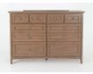 Whittier Wood Products McKenzie Pecan 10-Drawer Dresser small image number 1