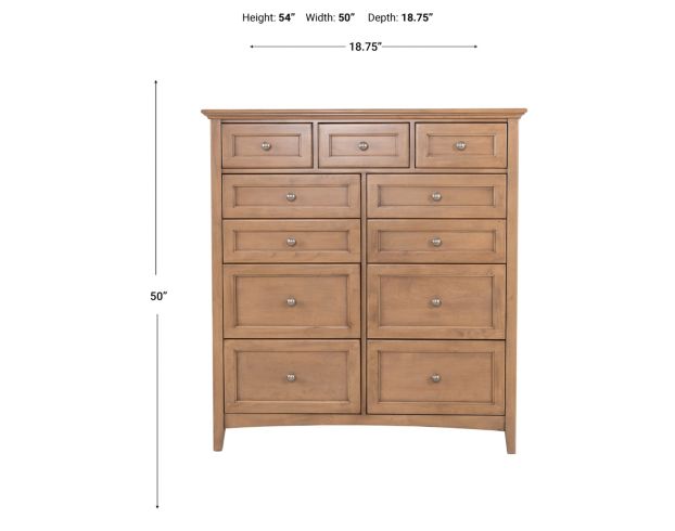 Whittier Wood Products McKenzie Pecan 11-Drawer Chest large image number 10