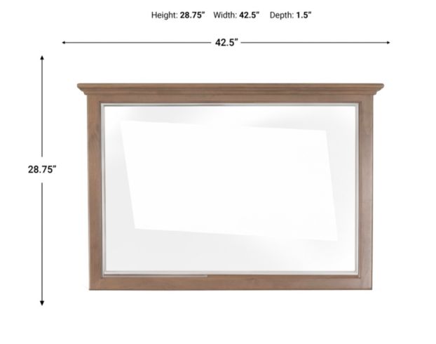 Whittier Wood Products McKenzie Pecan Mirror large image number 4