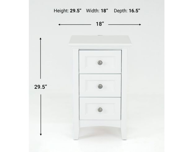 Whittier Wood Products McKenzie White Nightstand large image number 9