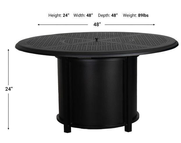 Woodard Hampton Round Fire Pit Table large image number 5