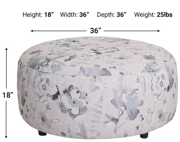 Wood House Upholstery Collins Accent Ottoman large image number 4